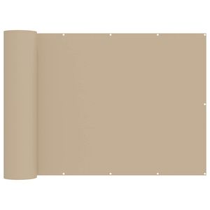 vidaXL Balkon Privacy Scherm 200 x 600 cm Stof met PU-coating Beige