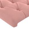 vidaXL Hoofdbord met randen 147x16x78/88 cm fluweel roze