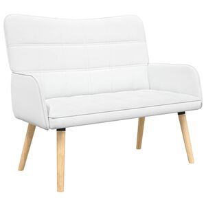vidaXL 2-Zits Sofa Wit 115 x 61 x 87 cm Stof