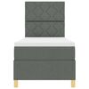 vidaXL Boxspringbed met matras Donkergrijs 80 x 200 cm Stof