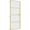 vidaXL Binnendeur smal 83x201,5 cm gehard glas en aluminium goudkleur