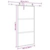 vidaXL Schuifdeur met beslagset 102,5x205 cm gehard glas zwart