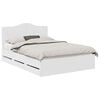 vidaXL Bedframe met lade met opslag Wit 140 x 190 cm Ingenieurshout