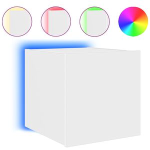 vidaXL Tv-wandmeubel met LED-verlichting 30,5x35x30 cm wit