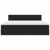 vidaXL Opslag bed met matras met hoofdeinde Zwart 200 x 200 cm Fluweel