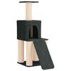 vidaXL Kattenboom met sisal krabpalen Donkergrijs 146 cm