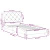 vidaXL Bedframe zonder matras fluweel roze 80x200 cm