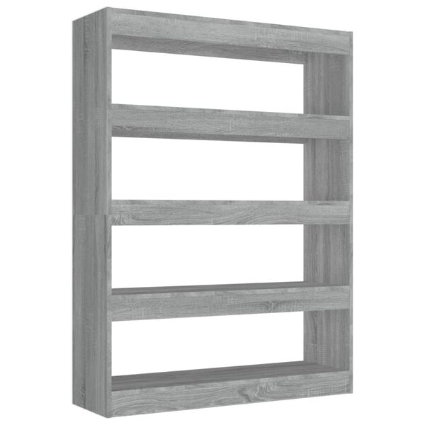 vidaXL Boekenkast/kamerscherm 100x30x135 cm grijs sonoma eikenkleurig