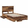 vidaXL Bedframe met hoofdeinde Oudhout 120 x 190 cm Bewerkt hout