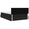 vidaXL Opbergbed met LED met matras met LED Zwart 140 x 200 cm Stof