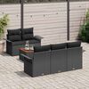 vidaXL Tuin Sofa Set met kussen met opslag met kussen 6 pcs Zwart