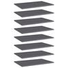 vidaXL Wandschappen 8 st 60x40x1,5 cm bewerkt hout hoogglans grijs
