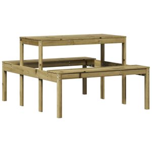 vidaXL Picknicktafel 110x134x75 cm ge&iuml;mpregneerd grenenhout