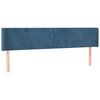 vidaXL Hoofdbord met randen 183x16x78/88 cm fluweel donkerblauw