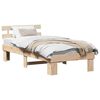 vidaXL Bedframe met hoofdeinde Naturel 80 x 200 cm Massief grenenhout