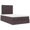 vidaXL Ottoman bed met matras 120x200cm stof donkerbruin