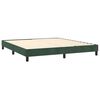 vidaXL Boxspring met matras fluweel donkergroen 160x200 cm