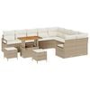 vidaXL Tuinbankenset 12 st Beige poly rattan