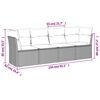 vidaXL 4-delige Loungeset met kussens poly rattan beige