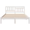 vidaXL Bedframe met hoofdeinde Wit 140 x 190 cm Massief grenenhout