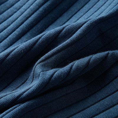 Kindershirt met lange mouwen geribd 92 marineblauw