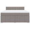 vidaXL Boxspring met matras stof taupe 180x200 cm
