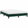 vidaXL Bedframe zonder matras 140x190 cm fluweel donkergroen