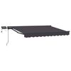 vidaXL Handmatige Luifelhouder met LED's Antracietkleurig 3,5 x 2 m