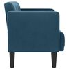 vidaXL Loveseat bank blauw 111 cm fluweel