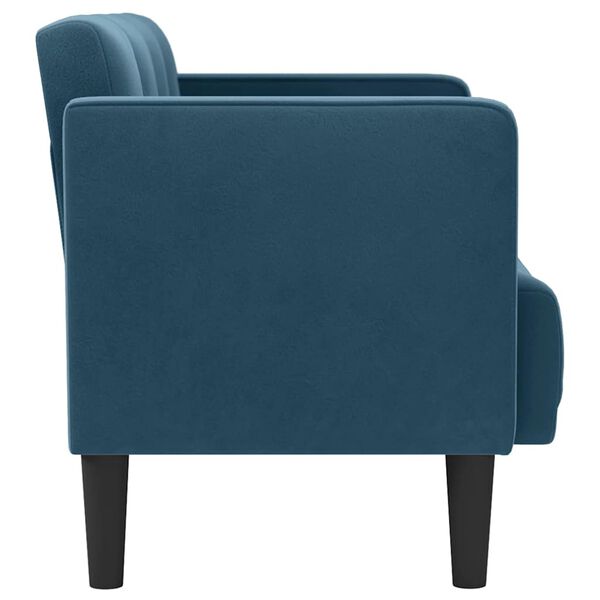 vidaXL Loveseat bank blauw 111 cm fluweel