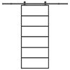 vidaXL Schuifdeur met beslag 90x205 cm ESG-glas en aluminium