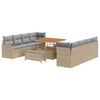 vidaXL Tuin Sofa Set 11 st 10-Aantal zitplaatsen Beige en Licht Grijs