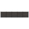 vidaXL Hek set 5 st 872 x 186 cm WPC en Aluminium Zwart