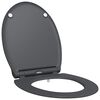 vidaXL Toiletzitting Antraciet 45,5 x 37,5 x 3,8 cm Duroplast