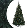 vidaXL Kunstkerstboom donkergroen met kerstballen 180 cm 300 LED's
