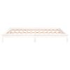 vidaXL Bedframe LED massief hout wit 160x200 cm