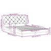 vidaXL Bedframe zonder matras stof donkerbruin 140x190 cm