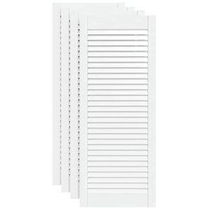 vidaXL Kastdeuren met lamellen 4 st 99,3x39,4 cm gwitrenenhout