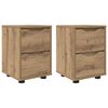 vidaXL Nachtkastjes 2 st Artisan Eiken 30,5 x 30 x 43 cm Bewerkt hout