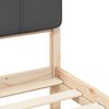 vidaXL Bedframe met Gevoerd Hoofdgedeelte Donkergrijs 75 x 190 cm