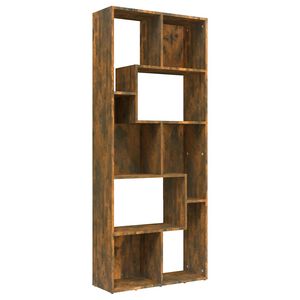 vidaXL Boekenkast 67x24x161 cm bewerkt hout gerookt eikenkleurig