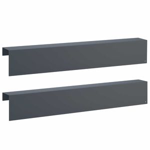 vidaXL Afdekprofiel voor tuinafboording 2 st 100 x 10 x 15 cm Staal