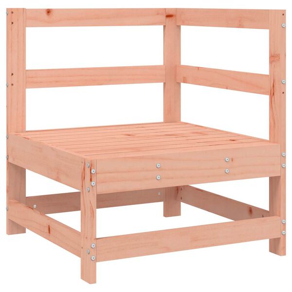 vidaXL Hoekbank met kussens massief douglashout