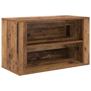 vidaXL Schoenenrek met plank Oud hout 75 x 35 x 45 cm Bewerkt hout
