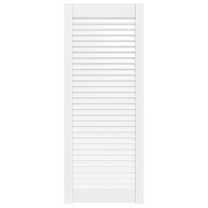 vidaXL Kastdeur met lamellen 99,3x39,4 cm massief grenenhout wit