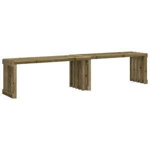 vidaXL Tuinbankje verlengbaar 212,5x40,5x45 cm ge&iuml;mpregneerd hout