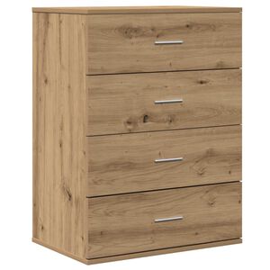 vidaXL Dressoir Artisan Eiken 60 x 39 x 80 cm Bewerkt hout