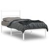 vidaXL Bedframe met hoofdbord metaal wit 90x200 cm