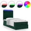 vidaXL Ottoman bed met matrassen en LED's 100x200cm fluweel