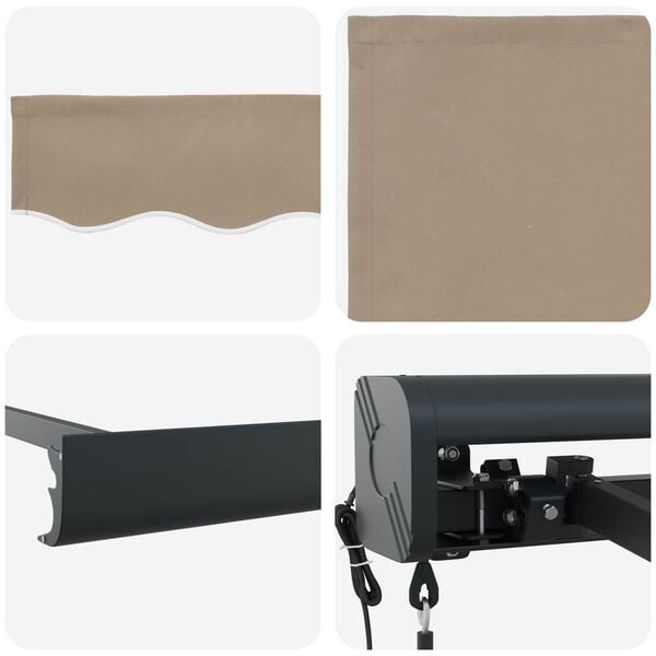 vidaXL Markies Beige 350 x 250 x 165 cm Polyester en Aluminium